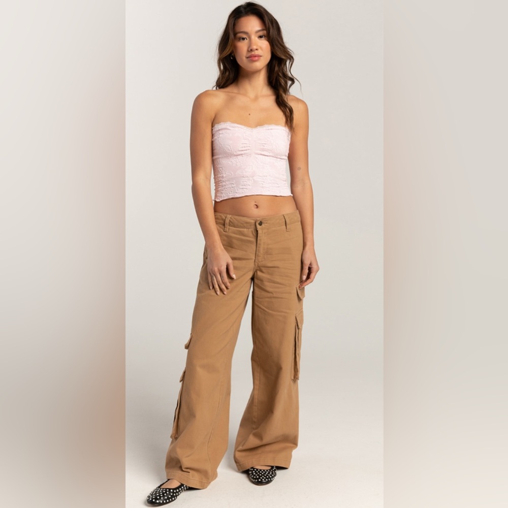 RSQ Khaki Wide Leg Ladies  Cargo Pants